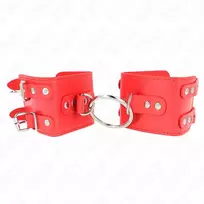 KINK KINK Fixed Wrist Restraints Adjustable Red with Studs 17-22 cm x 6.5 cm