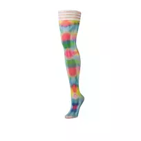 Kix'ies Kix'ies Gilly Thigh-Highs - Rainbow Tie-Dye, Size A, No-Slip Design