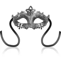 OHMAMA OHMAMA Venetian Style Silver Mask - Embossed Rigid Design, Unisex