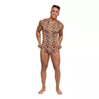 Male Power Male Power Pride Fest Fitness Tank Top S Rainbow Herringbone
