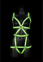 Ouch! by Shots Ouch! Full Body Harness Glow-in-the-Dark Adjustable S/M