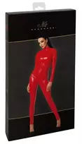 Noir Noir Handmade Orgia Red Powerwetlook Jumpsuit, Size M, Matte Finish