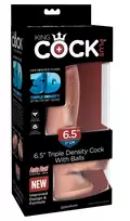 King Cock King Cock Plus 6.5 TDC Light Triple Density Model with Balls, 20.3 cm