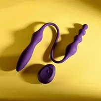 Playboy This & That Double-Ended Vibrator Purple 10 Modes Waterproof