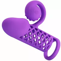 ROMANCE ROMANCE Harden Purple Intimate Extension Sleeve, 10 Modes, Silicone