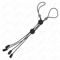 KINK KINK Black Detail Adjustable Nipple Clamps with Elastic Band - Metal, Black Finish