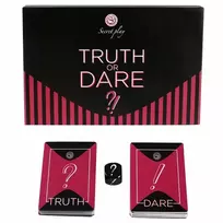 SECRETPLAY Secretplay Truth or Dare Game Set ES/EN - 80 Challenge Cards & Dice