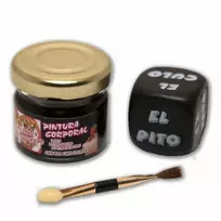 Diablo Picante Chocolate Body Paint Set with Brush & Dice, Edible 50g