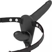 FETISH SUBMISSIVE Fetish Submissive Harness Black - Adjustable Dual Attachment System, Silicone