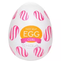 Tenga Tenga Egg Wonder Curl Intimate Device - Compact, Textured, Single Piece