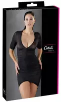 Cottelli Cottelli Collection Mini Dress S Black with Decorative Ruffles