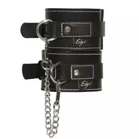 Sportsheets Sportsheets Edge Leather Wrist System - Adjustable, Black, 22.8-35.5cm