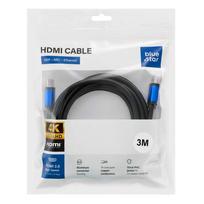 Laidas HDMI 2.0 Blue Star 4K 120Hz - High Speed, HDR, ARC, Ethernet, AWM, 18Gbps 3 m juodas