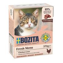 BOZITA Fresh Menu Chicken liver in gravy - šlapias kačių maistas - 370g