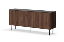 Komoda SOLANO KM-1 Warmia riešutas / juodas marmuras