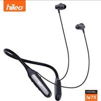 „Bluetooth“ pusiau laidinės ausinės ant kaklo sportinės lengvos silikoninės-metalinės Hileo 75
