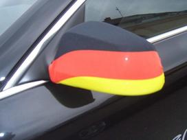 Vokietijos vėliavėlės ant automobilio veidrodėlių, 2 vnt.