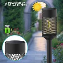 Lauko Led saulės šviestuvas stovas sodui, 60 cm, juodas