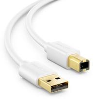 Deleycon Usb 2.0 A į B kabelis, 3m, baltas spausdintuvams ir skeneriams