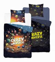 Eurofirany vaikiškas patalynės komplektas Crazy Universe PPE-128, 140x200 cm, 2 dalių