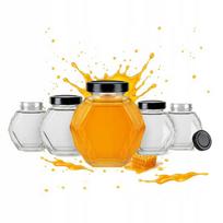 20x stiklinis Gucio 200ml indelis medui, uogienėms, žvakėms