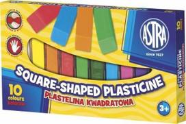 Kvadratinis plastilinas vaikams 10 spalvų – mokyklai ir darželiui