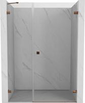 Mexen Lunar-B dešinės pusės stumdomos dušo durys 135 cm, skaidrios, rožinis auksas - 832S-135-050-60-00-P