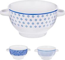 Keraminė sriubos lėkštė 14 cm, 750 ml su rankenėlėmis