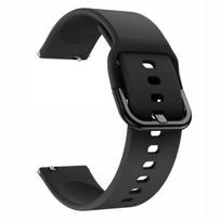 „BestAccessories“, 22 mm silikoninis laikrodžio dirželis, juodas