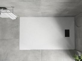Mexen Hugo stačiakampis dušo padėklas SMC 150 x 90 cm, baltas, juoda danga - 42109015-B, 150 x 90 cm