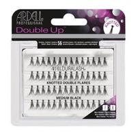 Priklijuojamų blakstienų rinkinys Ardell Double Up Knotted Double Flares Medium, 56 vnt.