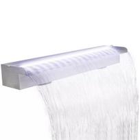 Tvenkinio krioklys, fontanas su LED iš nerūdijančio plieno, 90 cm