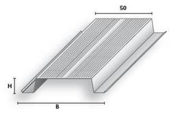 Karkasas Profiline MP16, cinkuotasis plienas, 3000 mm x 50 mm x 16 mm