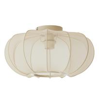 Kreminės spalvos lubinis šviestuvas ø 40 cm su tekstiliniu gaubtu Plumalia – Light & Living