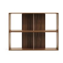 Modulinės lentynos natūralios spalvos iš riešutmedžio 2 vnt. 101x76 cm Litto – Kave Home