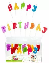 Trendhaus Birthday Fun - Žvakutės su blizgučiais - Happy Birthday!