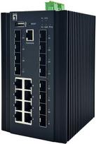 Šakotuvas Level One Carruzzo LevelOne IGU-2072 tinklo komutatorius Valdomas L2+ Gigabit Ethernet (10/100/1000) Juoda