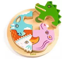 Djeco Apvali medinė dėlionė - Rondo Krokodilas