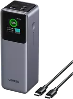 Nešiojama baterija UGREEN Nexode Power Bank, 200 W, 20,500 mAh, su išmaniuoju ekranu
