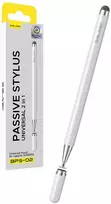 Blavec pasyvus rašiklis Pen Stylus BPS-02 universalus 2in1 (BPS02-UW) baltos spalvos