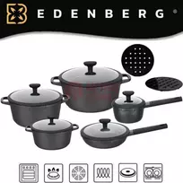EDENBERG akmens masės 12 dalių puodų rinkinys EB-5652