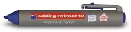 Žymeklis baltai lentai Edding 12, apvaliu galiuku, 1,5-3mm, automatinis, mėlynos spalvos