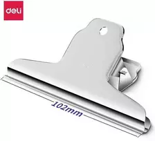 Metalinis spaustukas DELI 102mm, 3vnt/pak
