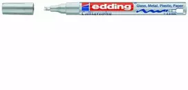 Kaligrafinis žymeklis Edding 753, lako pagrindu, kirstu galiuku, 1-2,5mm, sidabrinės spalvos