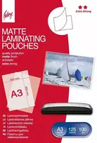 College Matinė laminavimo plėvelė A3 (303x426mm) 125mic/100 lapų
