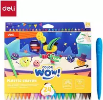 Vaškinės kreidelės DELI ColorWow 24 spalvų