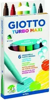 Flomasteriai Fila Giotto Turbo Maxi, 6 spalvos