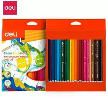 Akvareliniai pieštukai DELI EC00720, 24 spalvų
