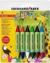 Vaškinės kreidelės EberhardFaber, Colori Duo, 6 spalvų