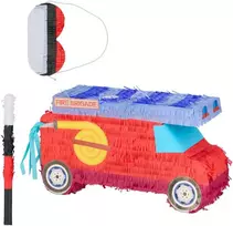 Relaxdays Pinjata gaisrinis automobilis su lazda ir kauke